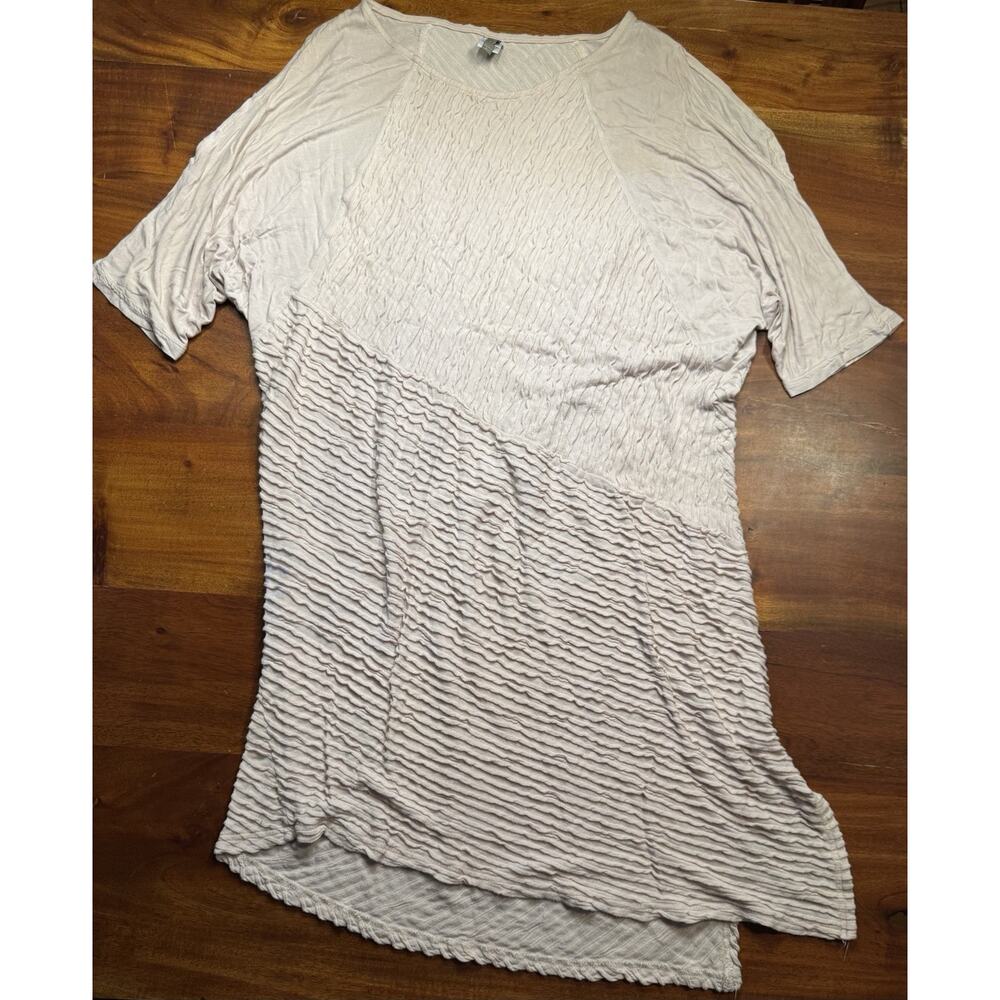 XCVI Cold-Shoulder Knit Dress Trella Crinkle Asymmetrical Hem Sz Large